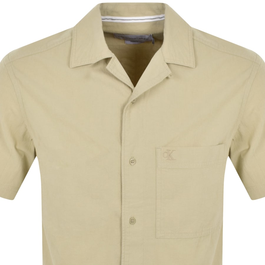 Calvin Klein Jeans Textured Shirt Khaki | Mainline Menswear